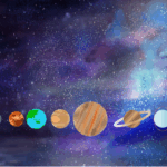 宇宙、惑星のイラスト