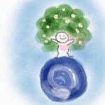 地球の上にしっかり地を付けてアーシングしようというイメージ図